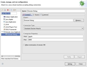 Eclipse Remote Java Application debug dialog